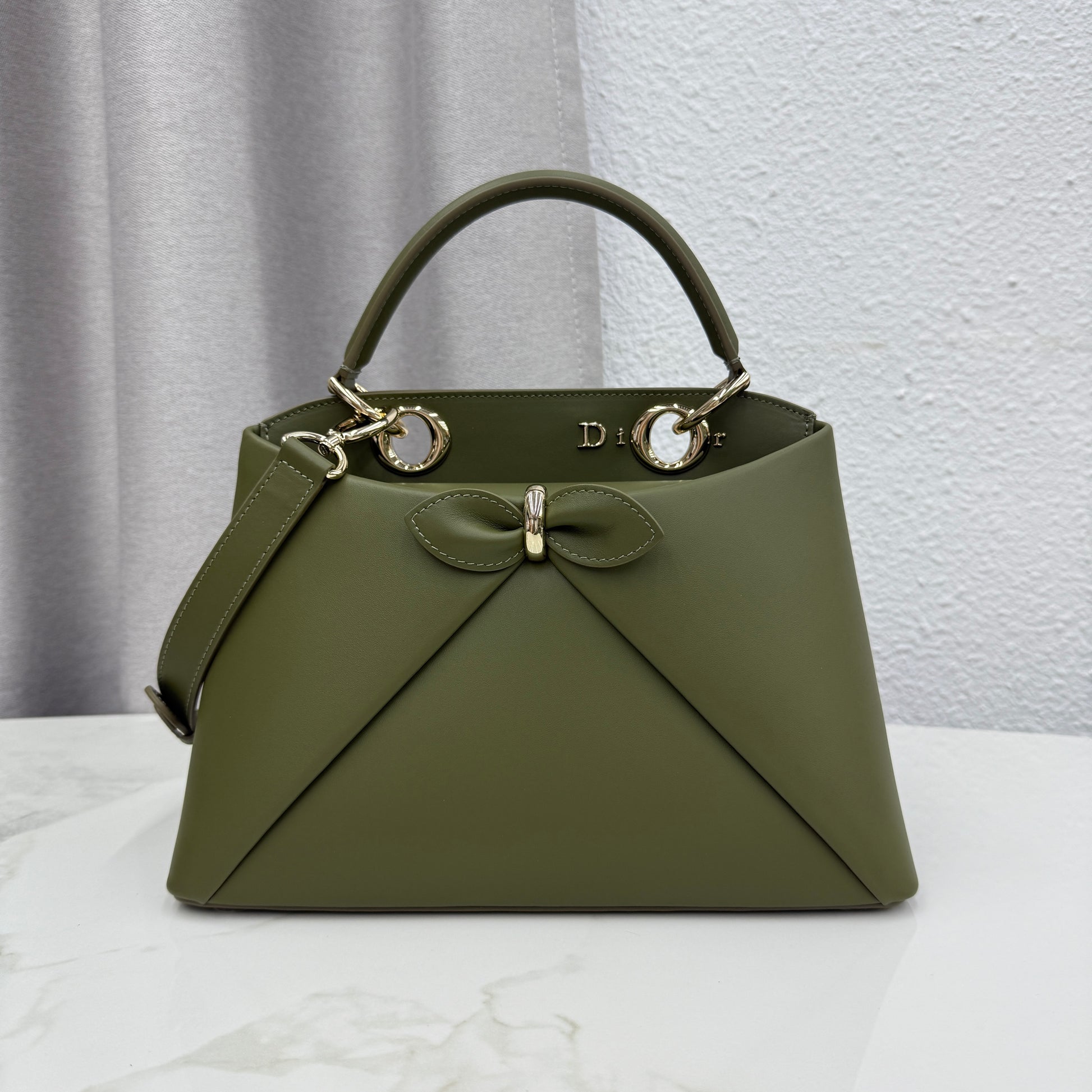 Dior Bow Tote Military Green Hardware DO0737 - Image 1