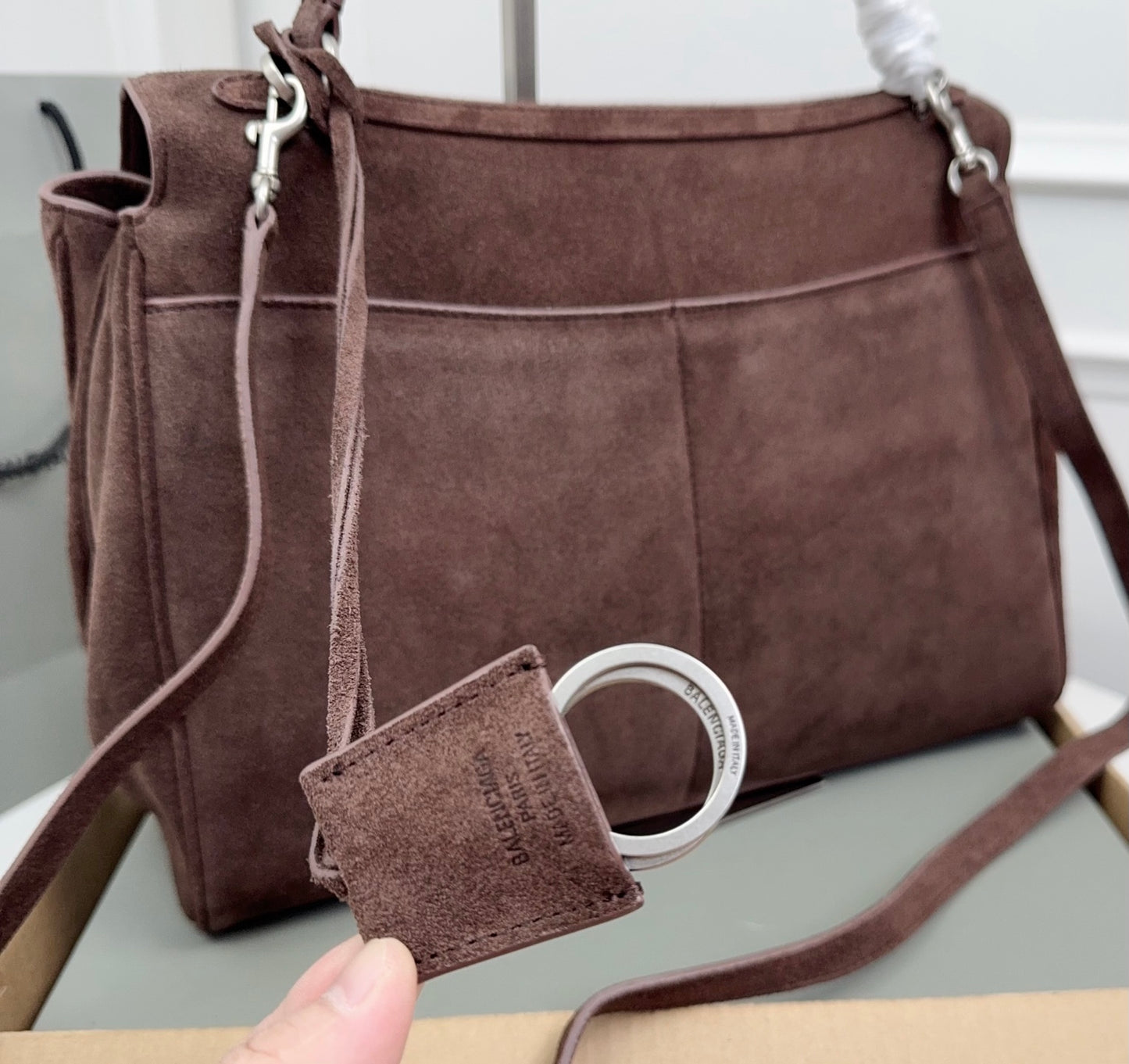 New suede leather lining sheepskin Balenciaga Rodeo 35CM XY2595