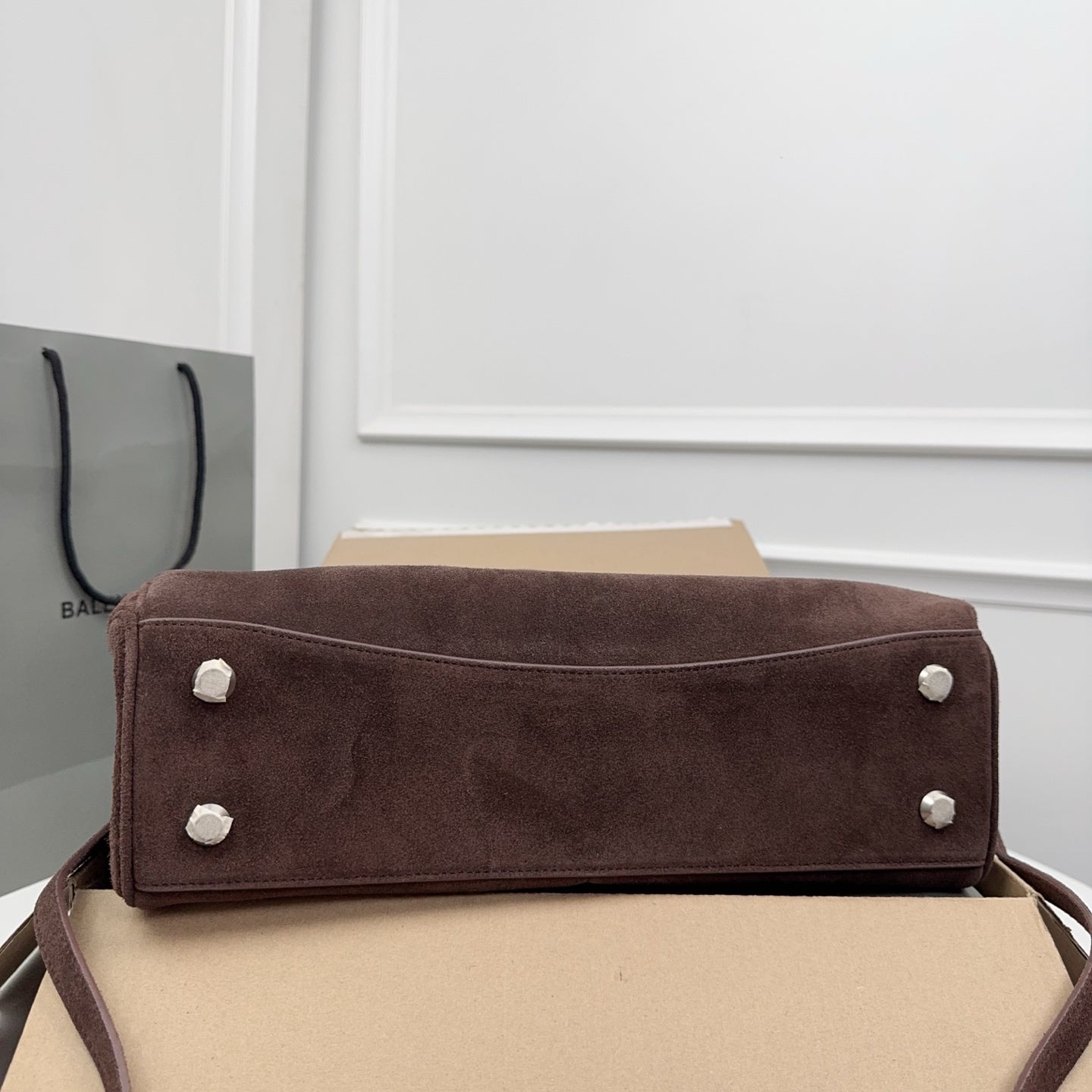 New suede leather lining sheepskin Balenciaga Rodeo 35CM XY2595