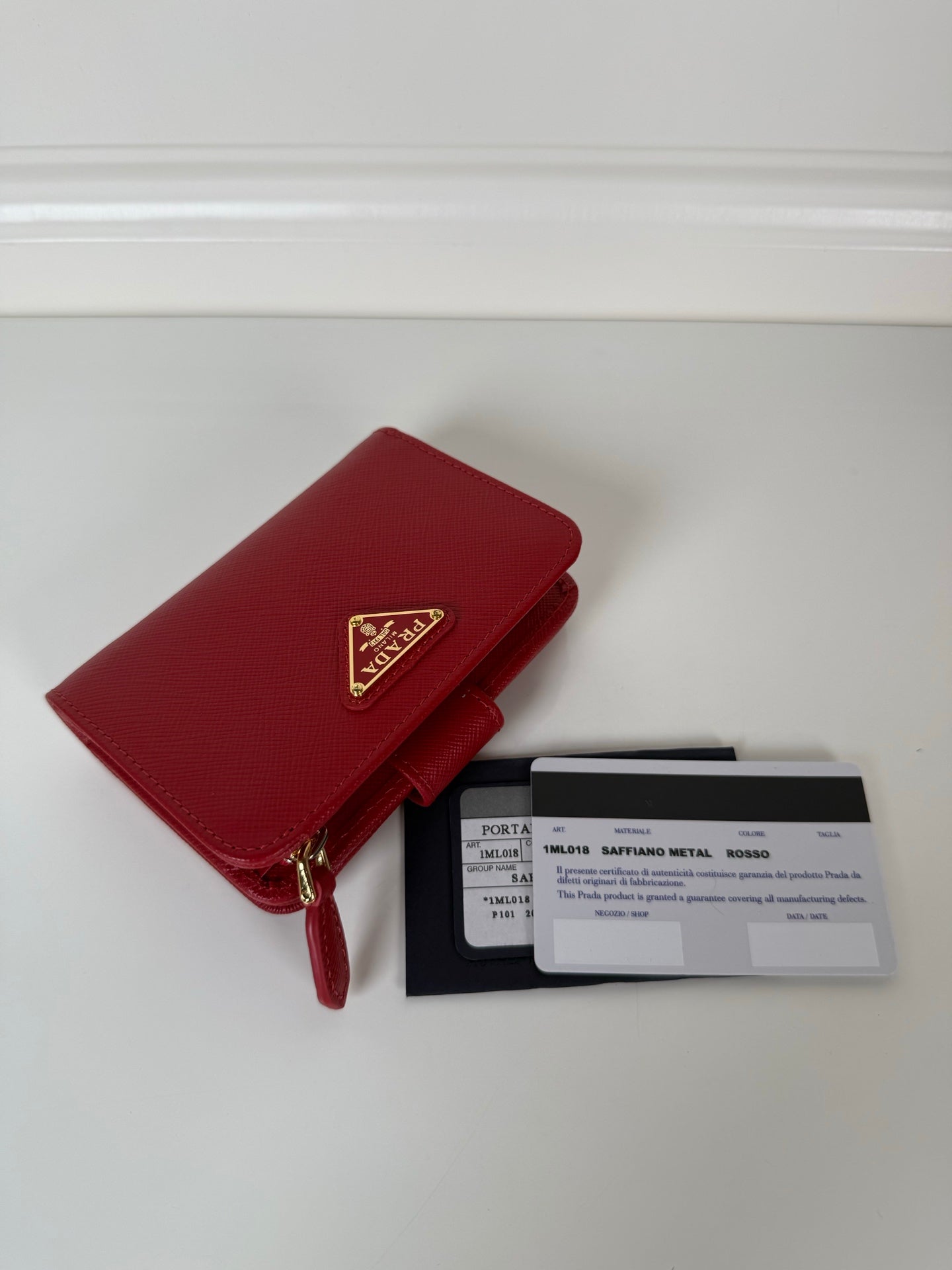 Prada Short Wallet Red 1ML018 - View 9