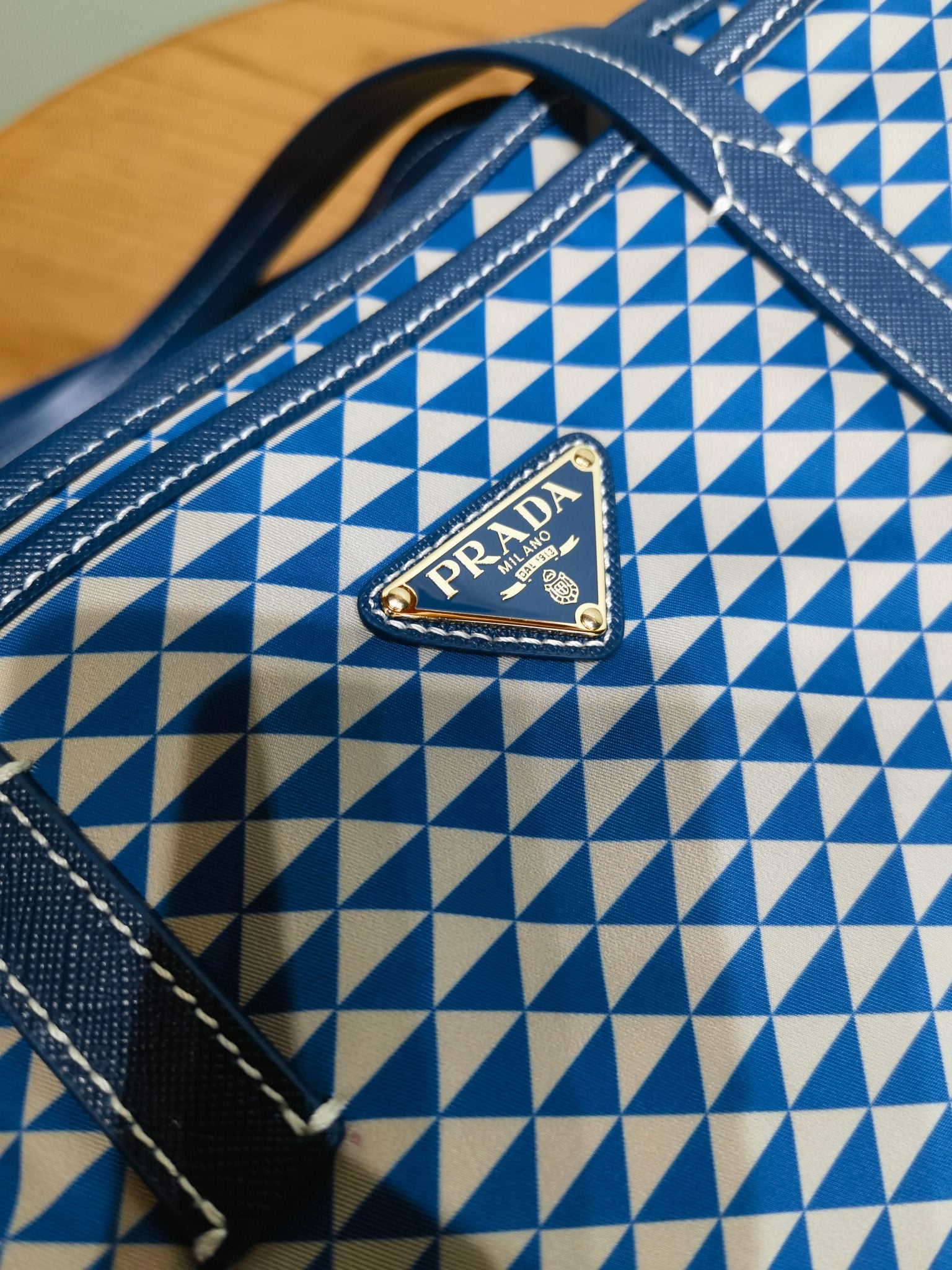 Prada 1BD552 Tote 1BD552 Blue - View 3