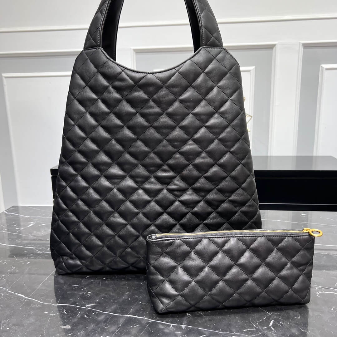 698651 subaxillary bag handbag black leather