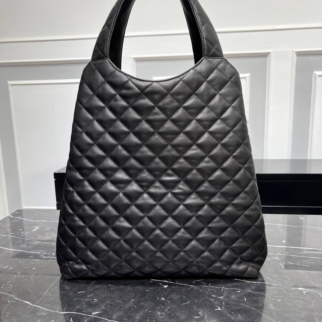 698651 subaxillary bag handbag black leather