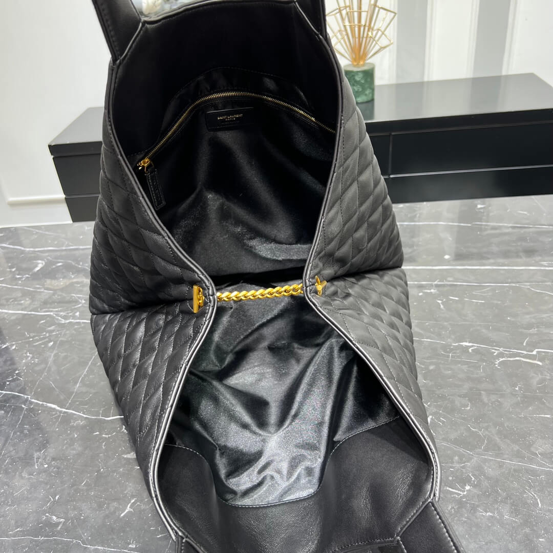 698651 subaxillary bag handbag black leather