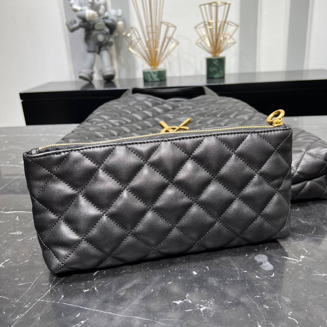 698651 subaxillary bag handbag black leather