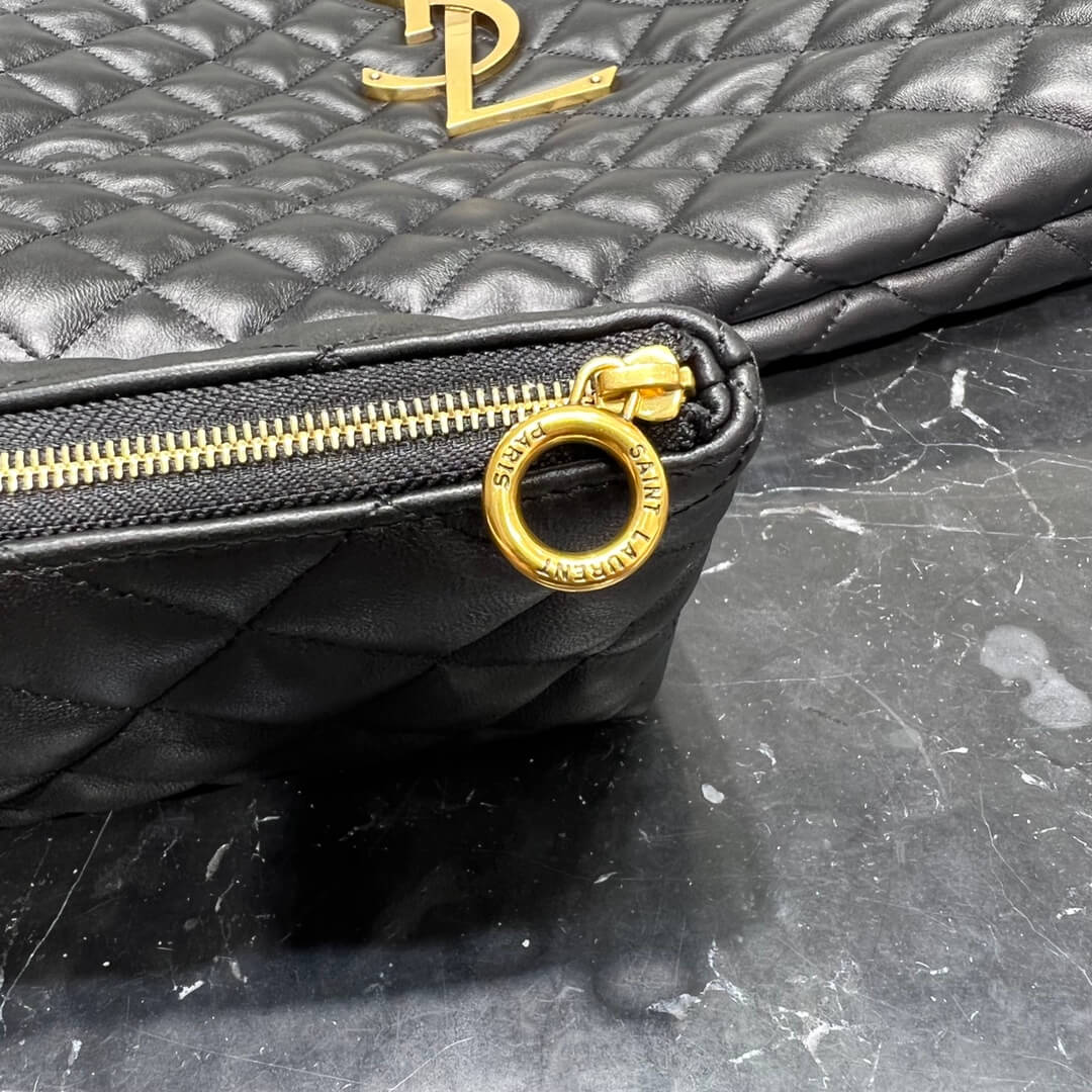 698651 subaxillary bag handbag black leather