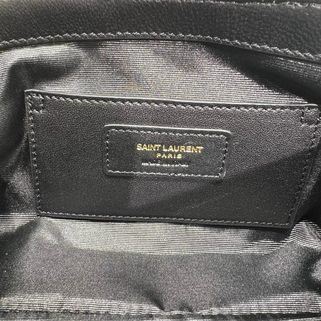 698651 subaxillary bag handbag black leather