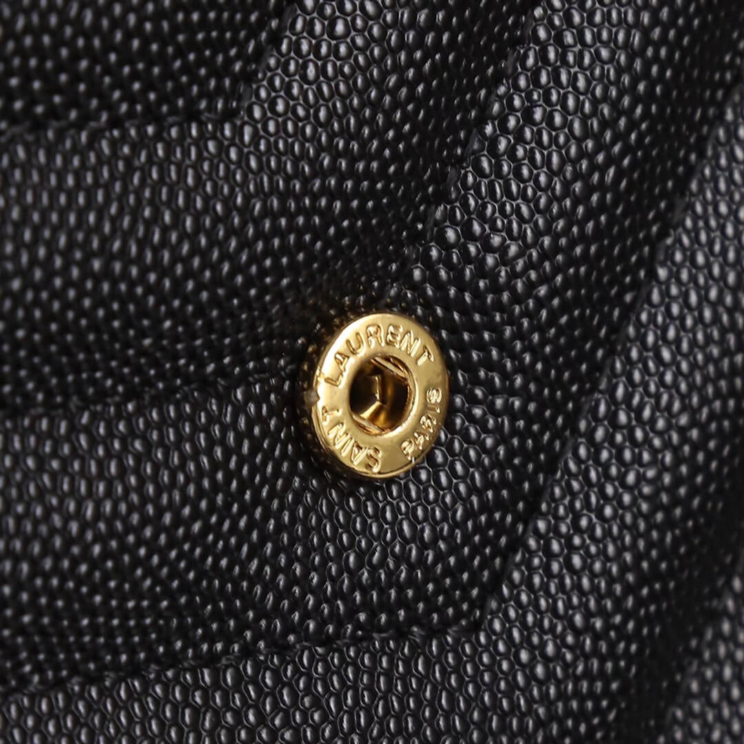 y s l kate shoulder bag black caviar leather golden chain small 393953