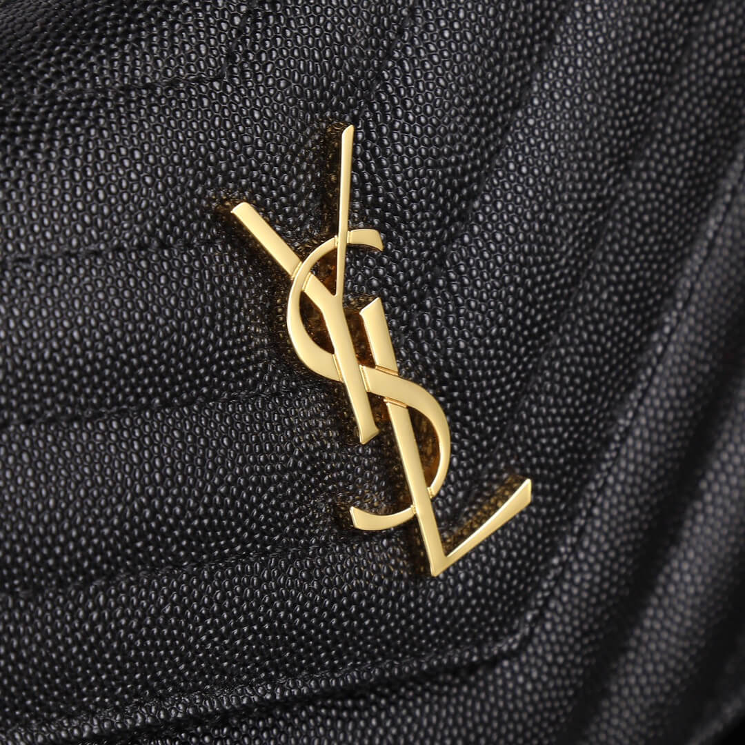 y s l kate shoulder bag black caviar leather golden chain small 393953