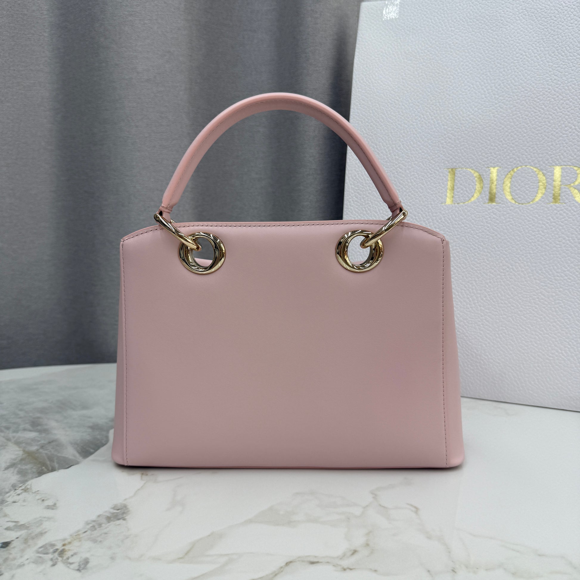 Dior Bow Tote Pink Gold Hardware DO0737 - Image 5