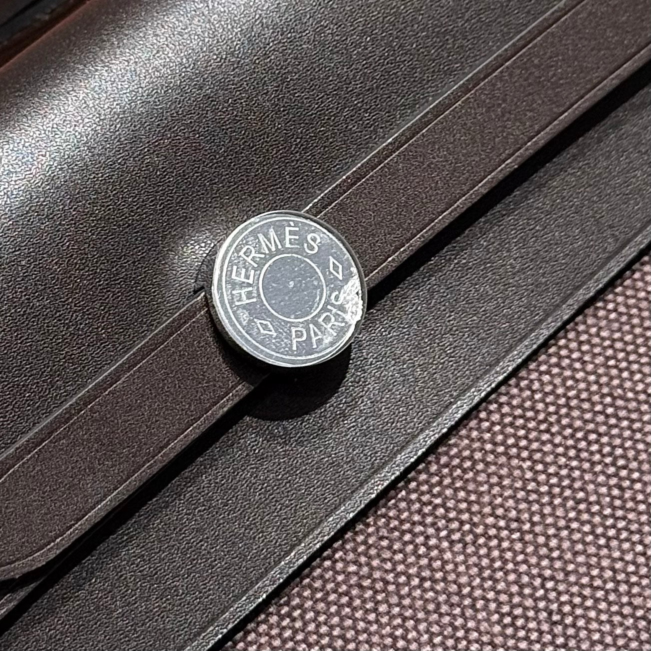 Hermes Mini Herbag Coffee Ebony Silver - View 4