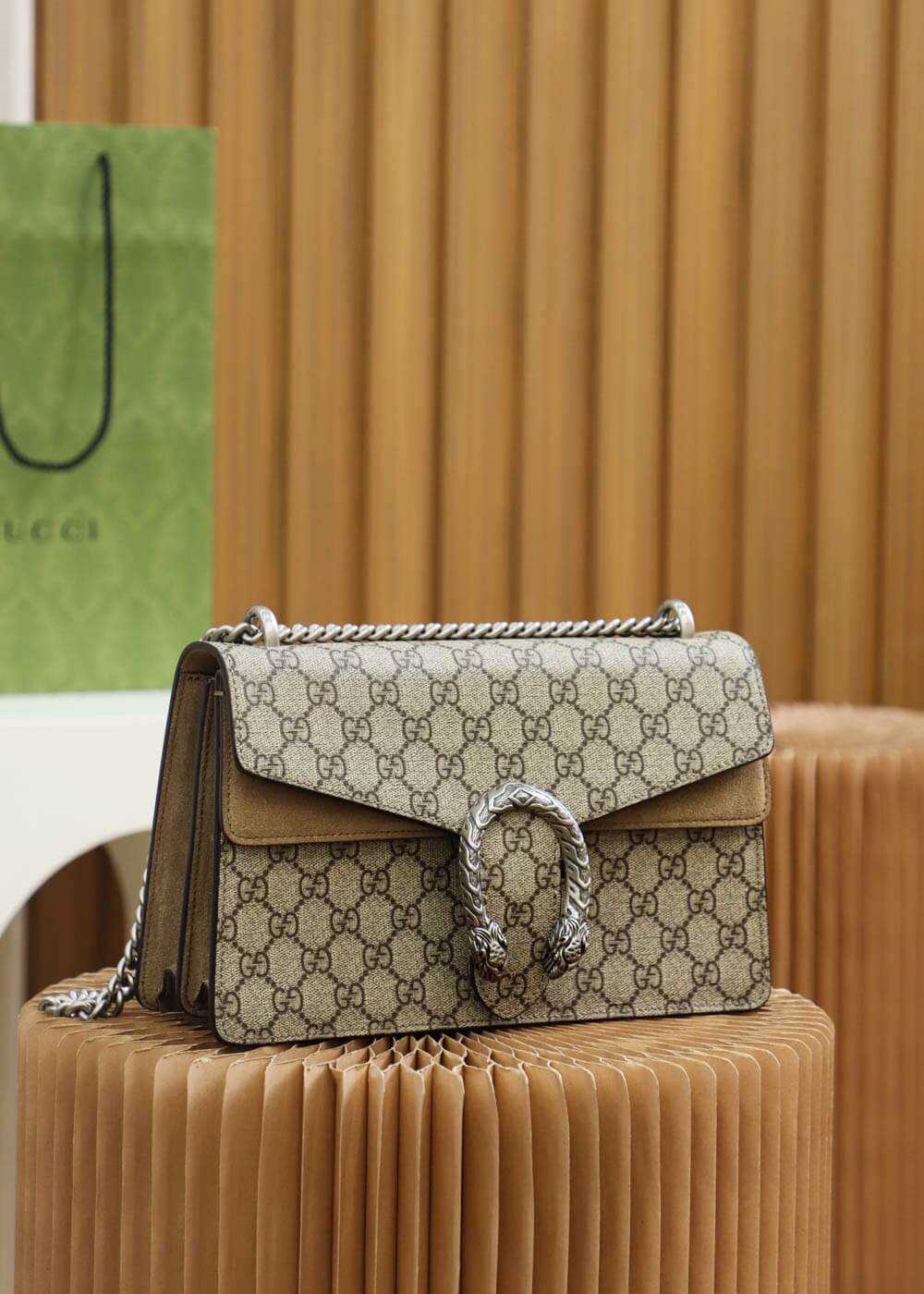 g c476432 shoulder bag leather grey