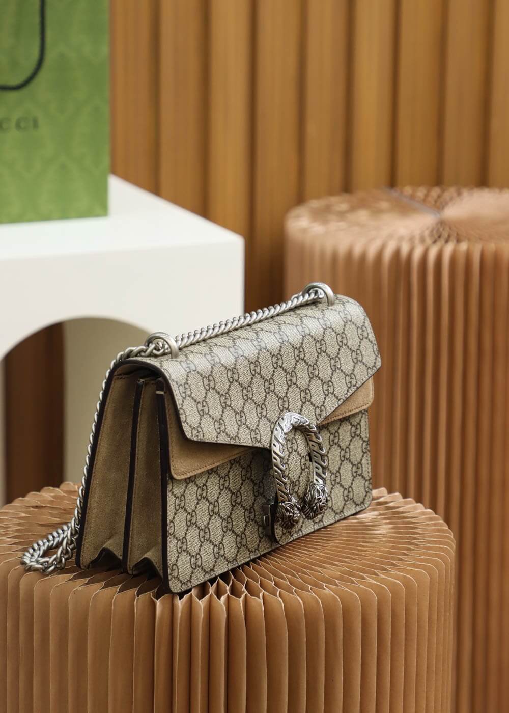 g c476432 shoulder bag leather grey
