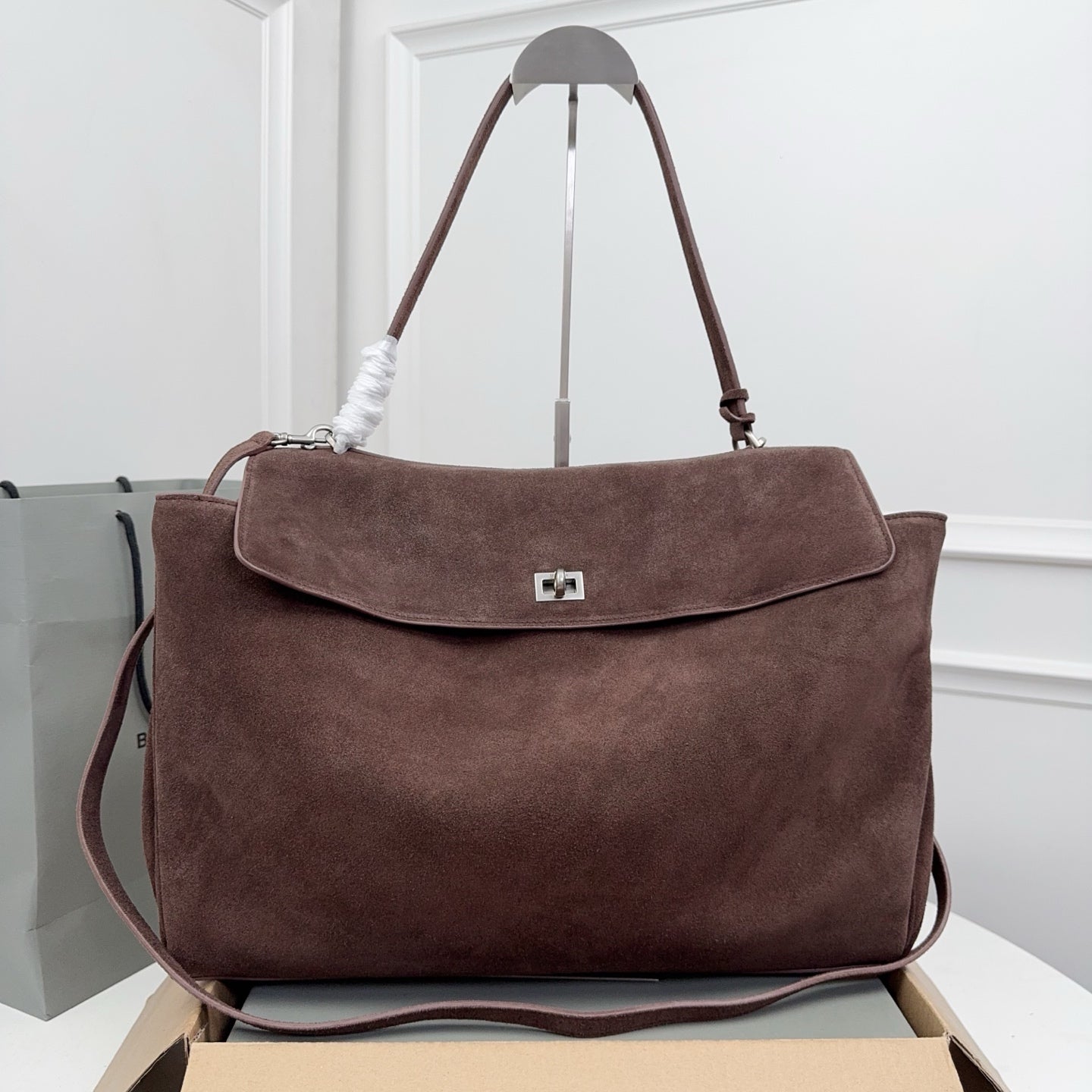 New suede leather lining sheepskin Balenciaga Rodeo 40CM XY25115