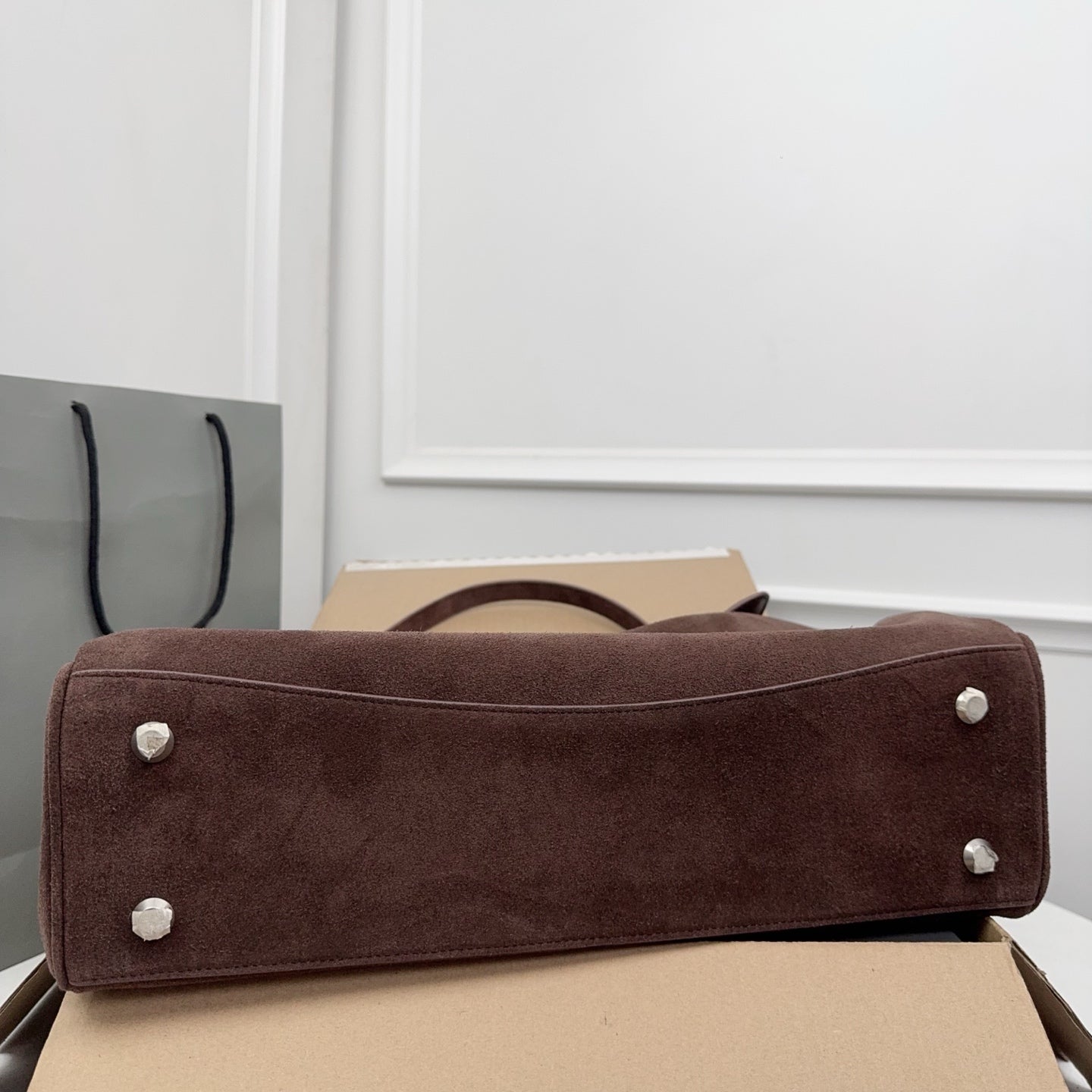 New suede leather lining sheepskin Balenciaga Rodeo 40CM XY25115