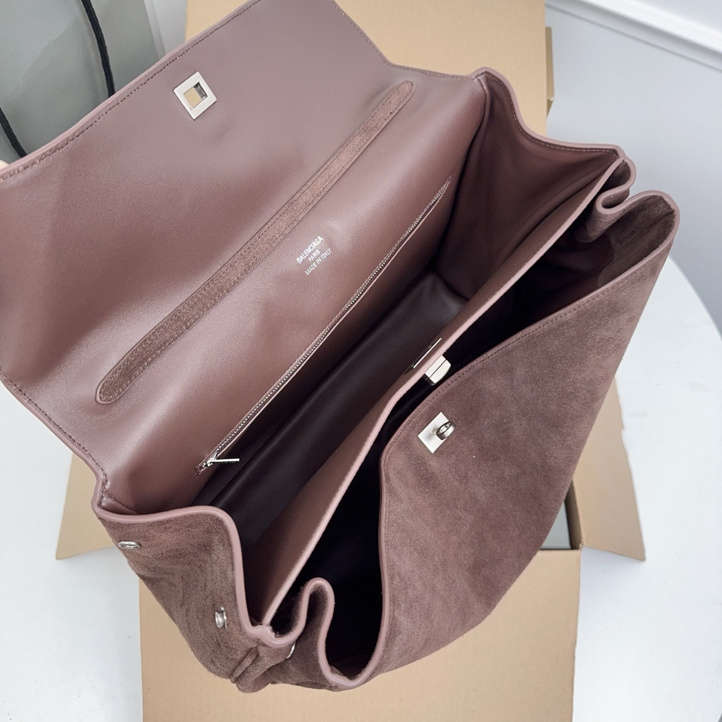 New suede leather lining sheepskin Balenciaga Rodeo 40CM XY25115