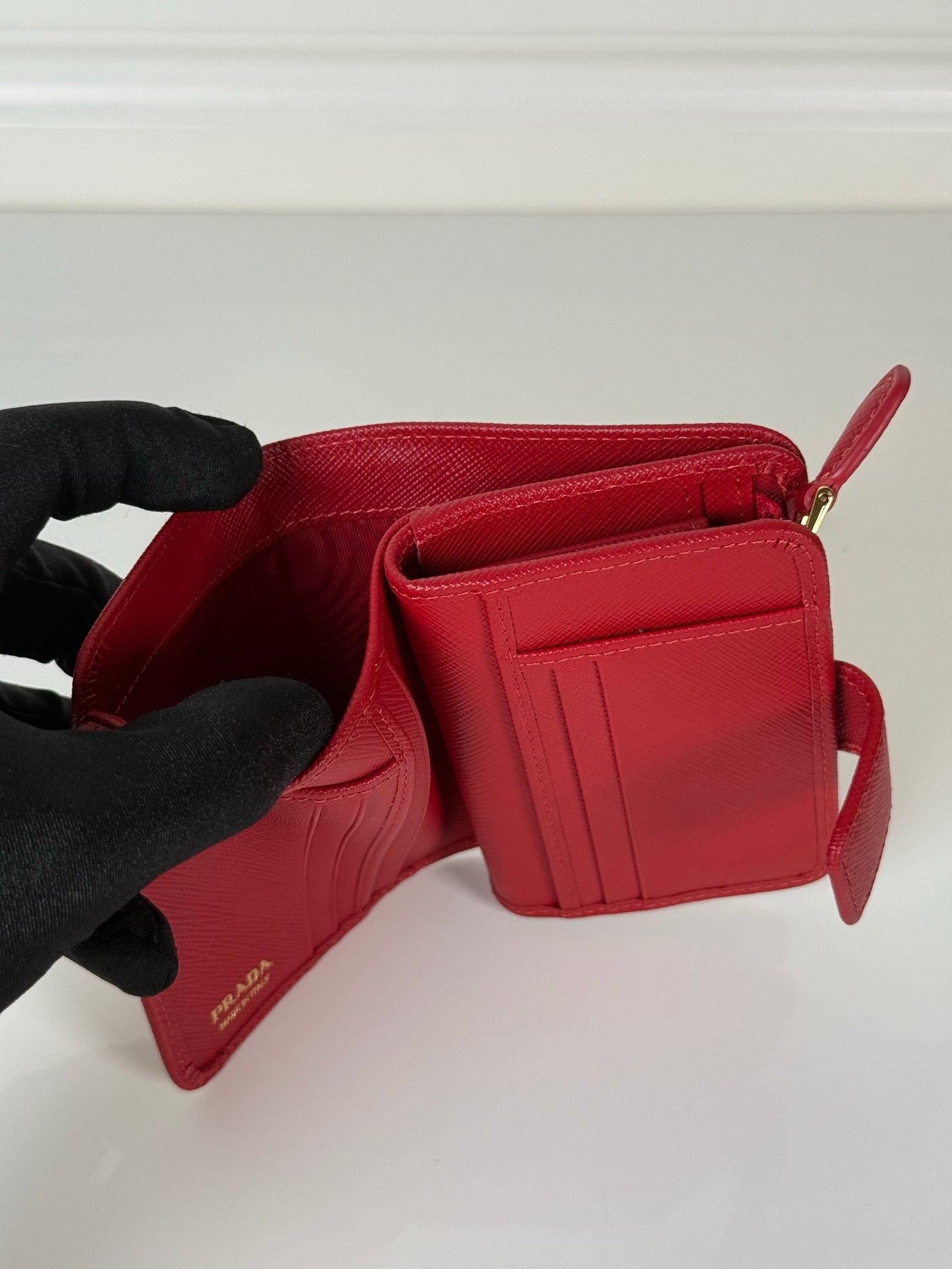 Prada Short Wallet Red 1ML018 - View 4