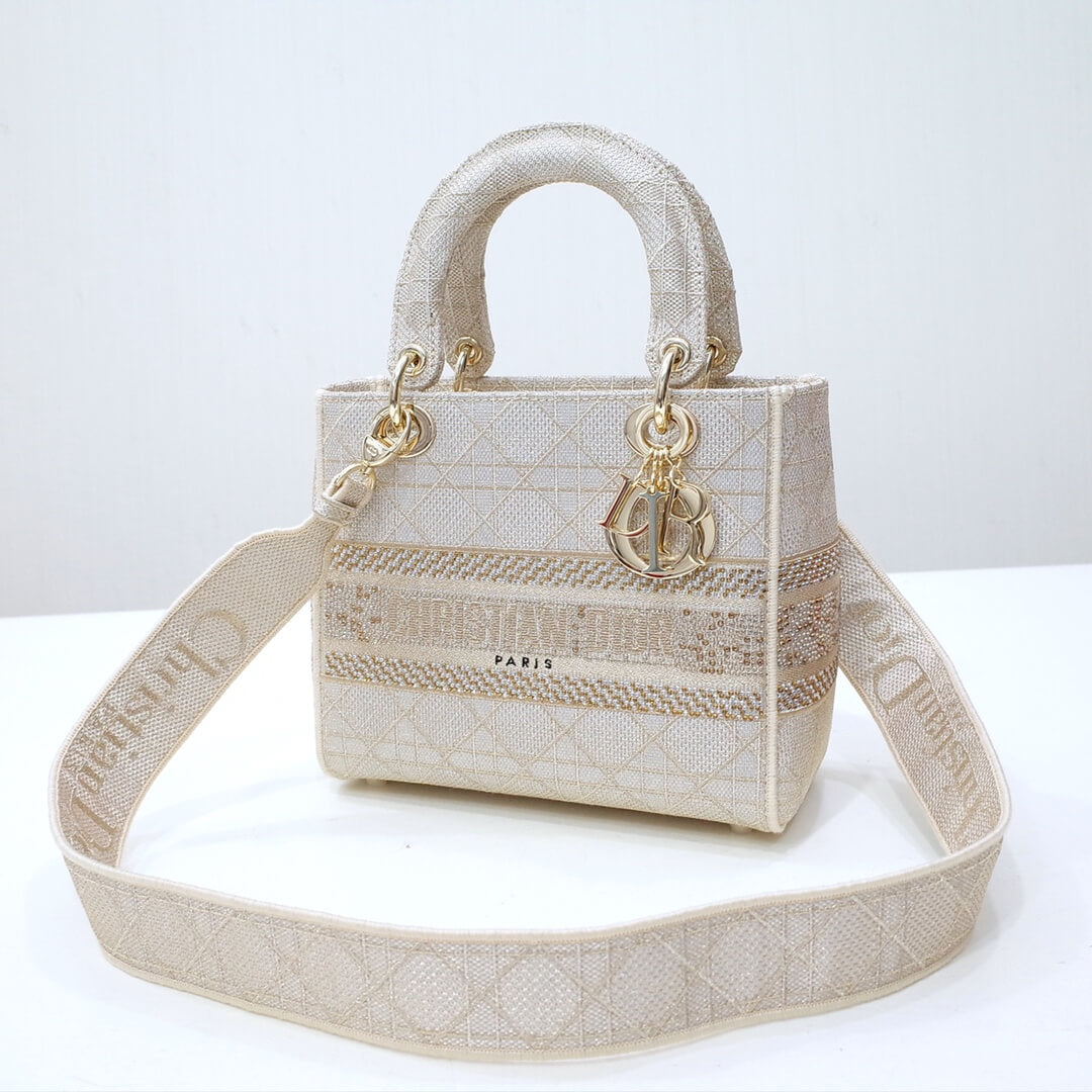 44532 lady d lite reverse handbag cross body bags shoulder bag pearl white 24cm