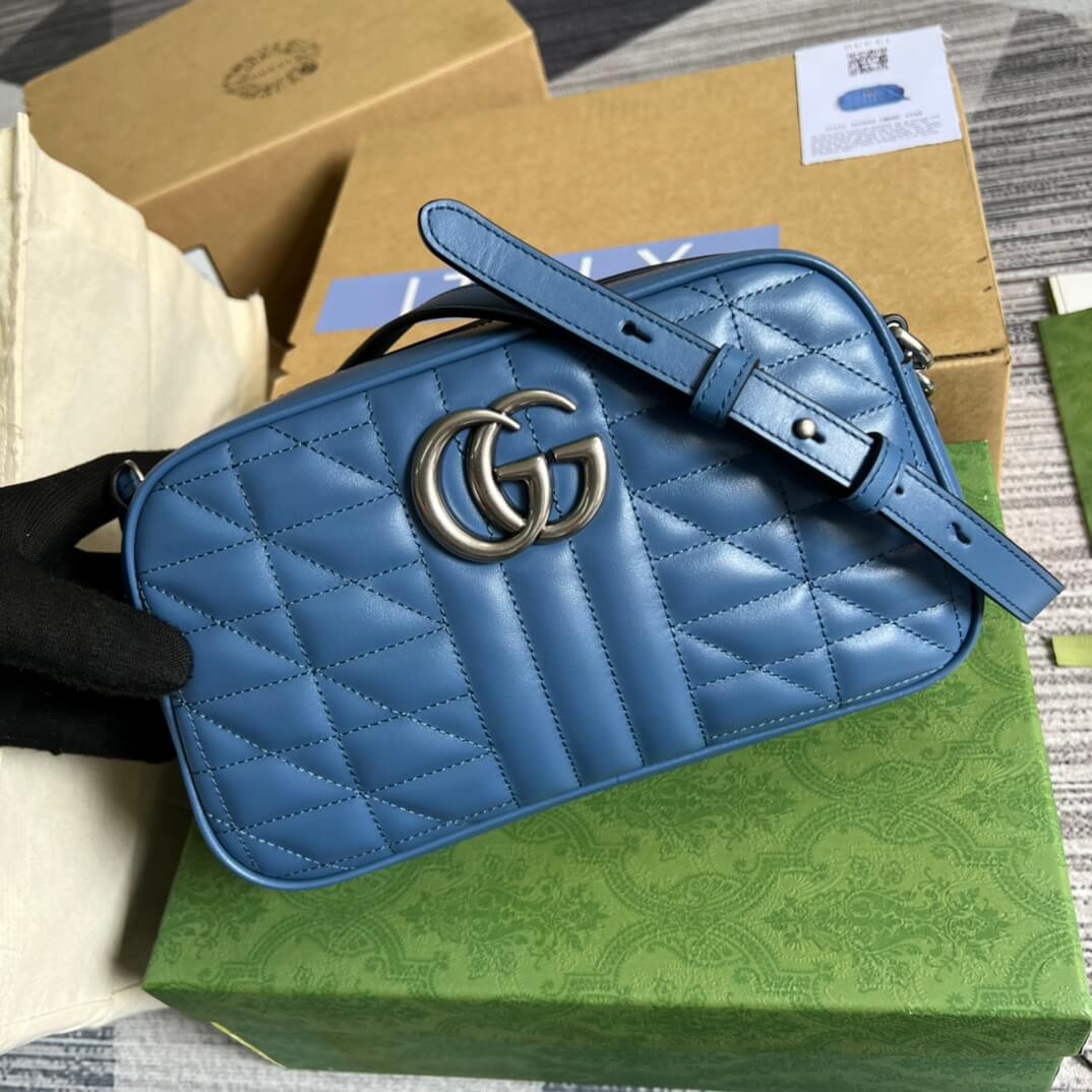 447632 marmont 24cm shoulder bag cross body bags blue
