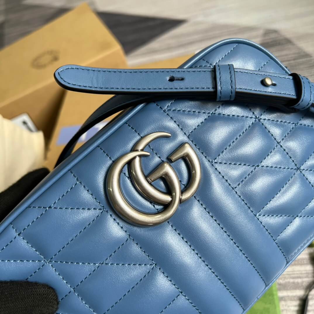 447632 marmont 24cm shoulder bag cross body bags blue