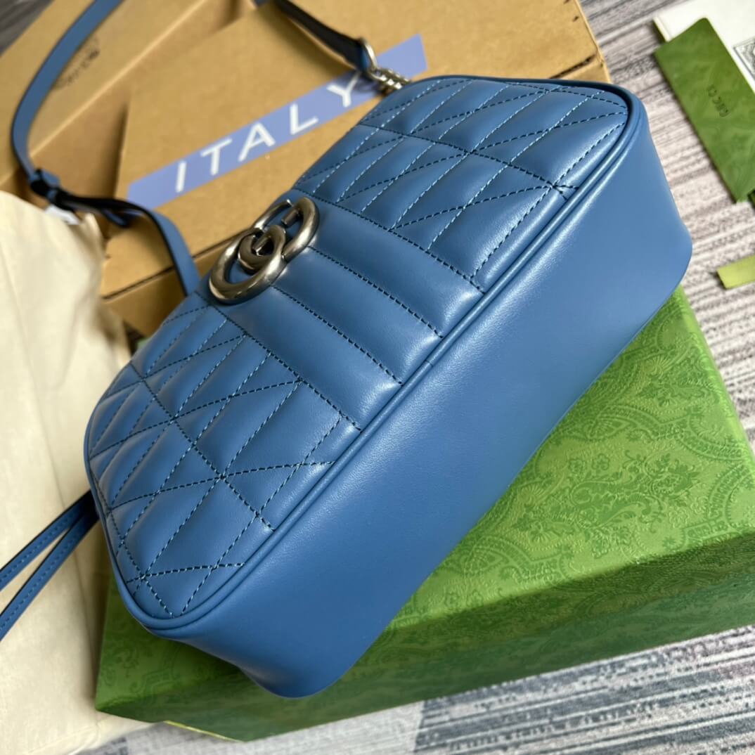 447632 marmont 24cm shoulder bag cross body bags blue