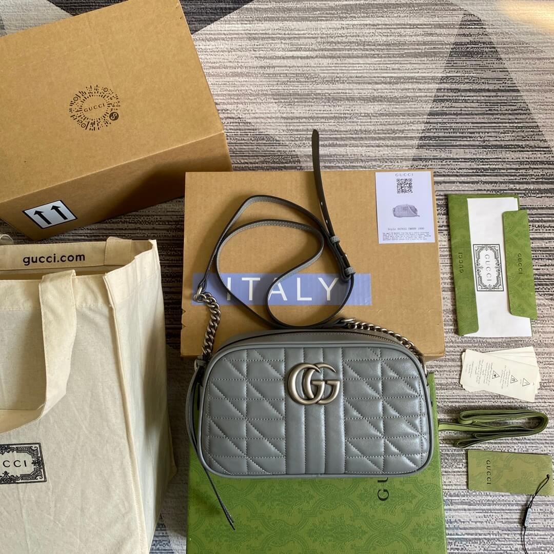 447632 marmont 24cm shoulder bag cross body bags grey