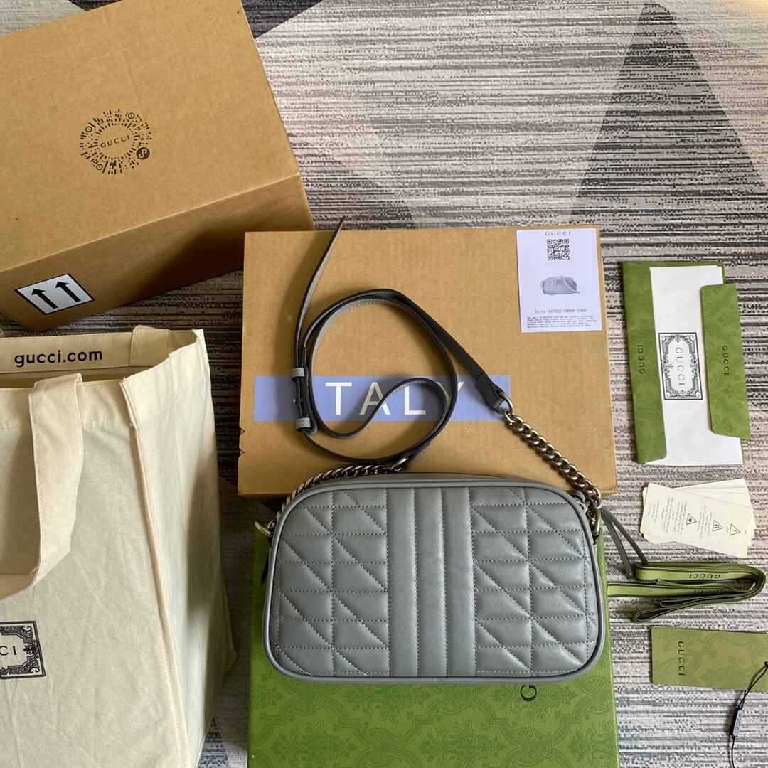 447632 marmont 24cm shoulder bag cross body bags grey