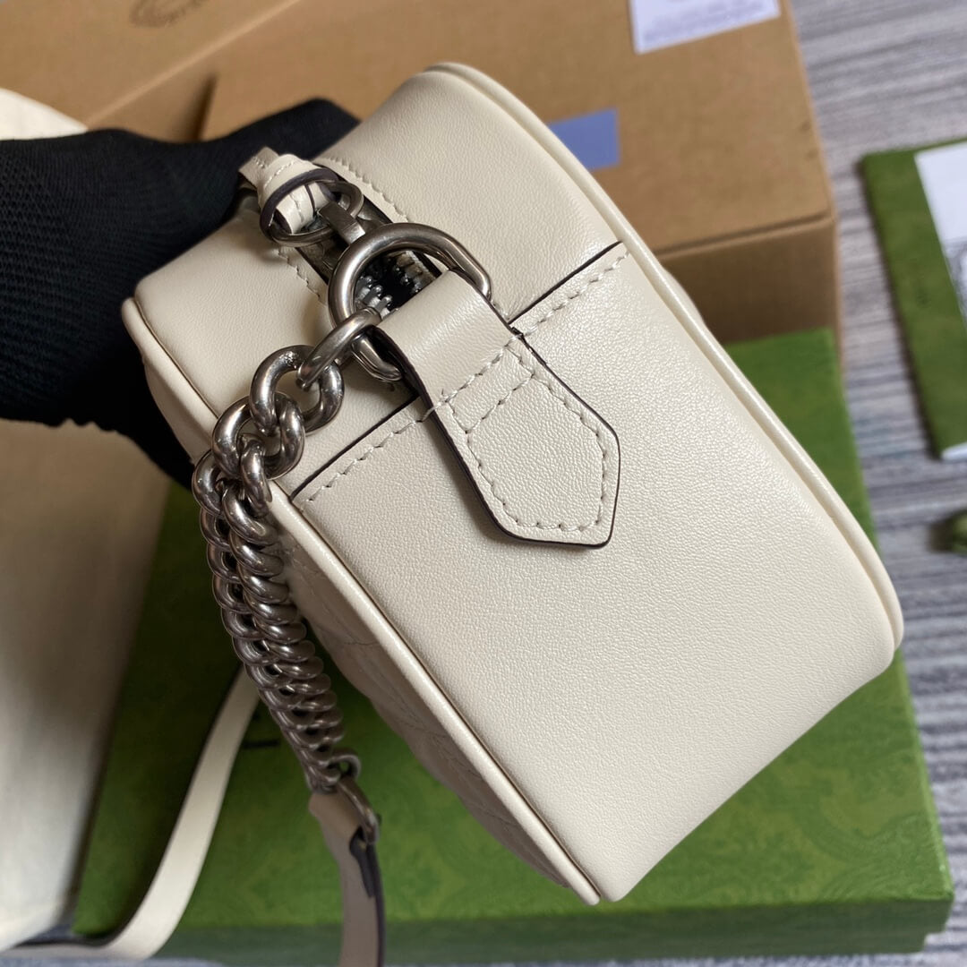447632 marmont 24cm shoulder bag cross body bags white