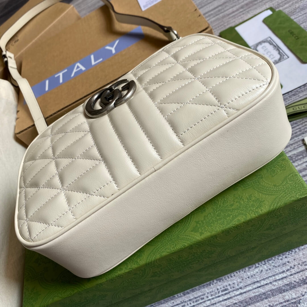 447632 marmont 24cm shoulder bag cross body bags white