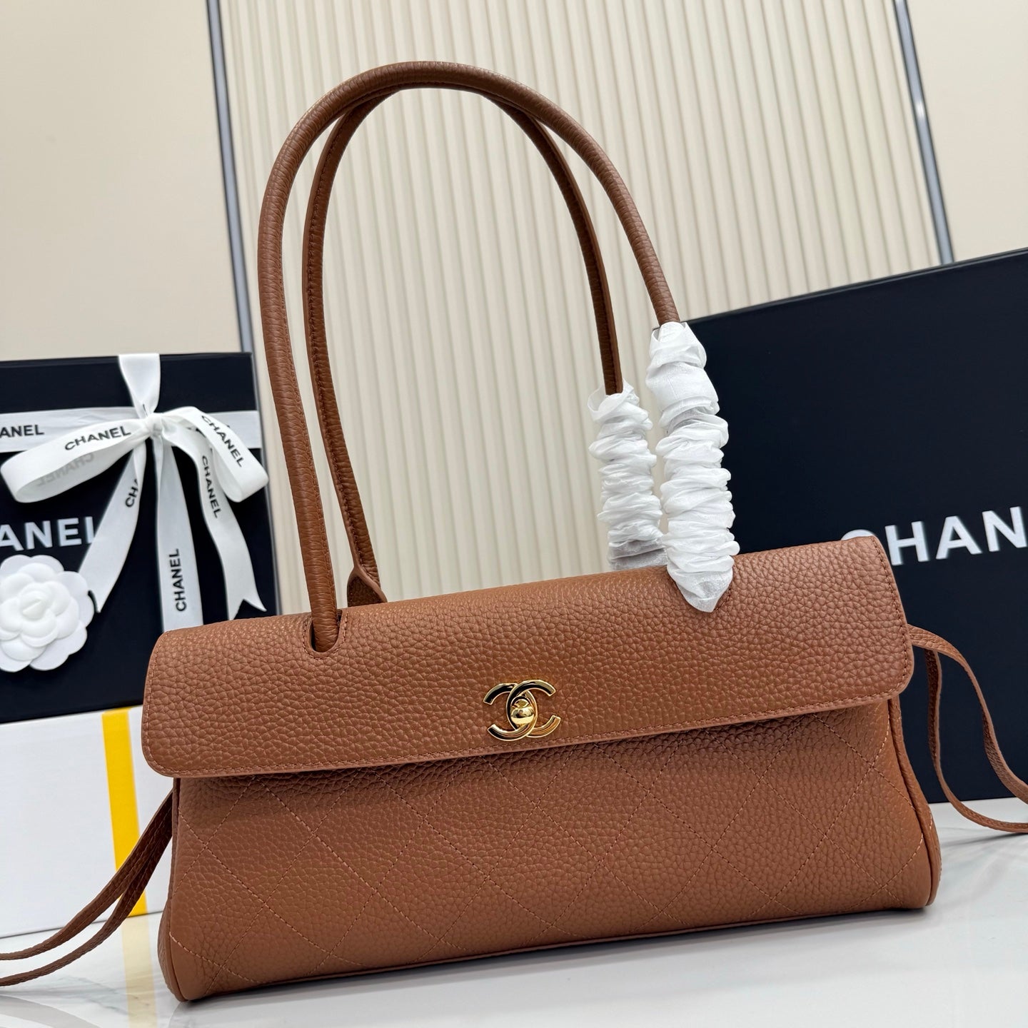 Chanel 26S Flap Bag Brown Calfskin AS6288