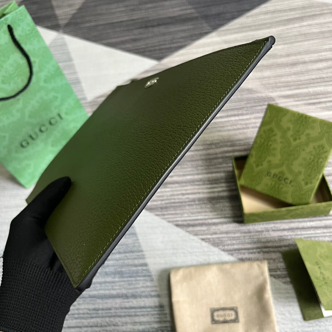 475317 marmont leather pouch clutch bag mens handbag green