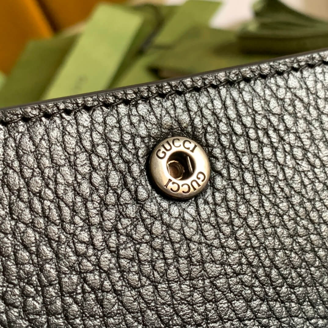 476432 dionysus gg 16 5cm black cowhide real leather