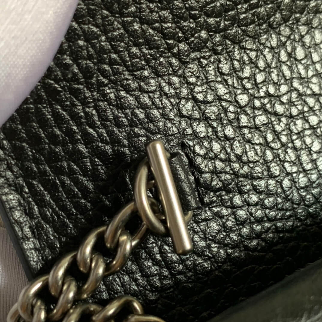 476432 dionysus gg 16 5cm black cowhide real leather