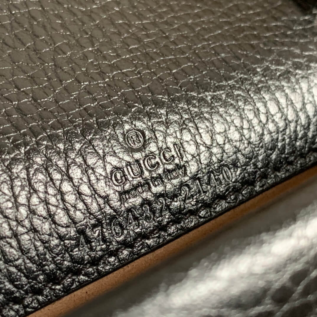 476432 dionysus gg 16 5cm black cowhide real leather