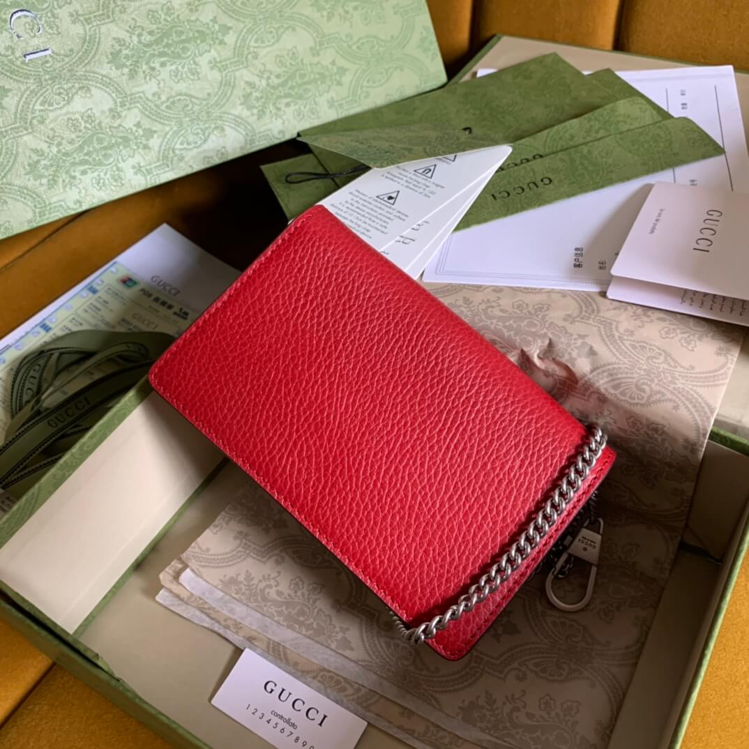 476432 dionysus gg 16 5cm red cowhide real leather