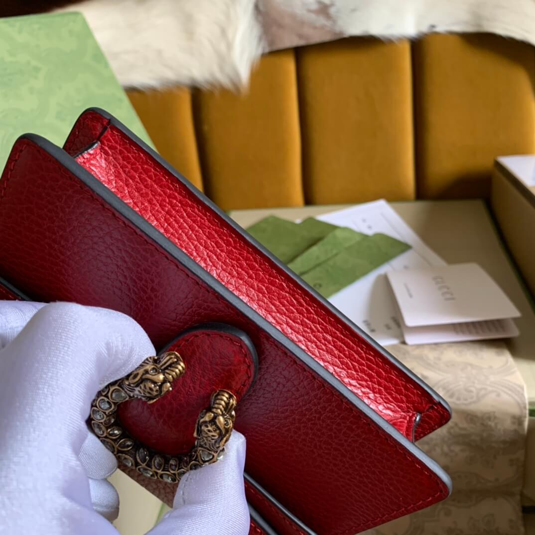 476432 dionysus gg 16 5cm red cowhide real leather
