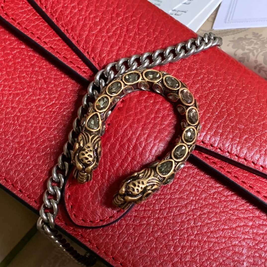476432 dionysus gg 16 5cm red cowhide real leather