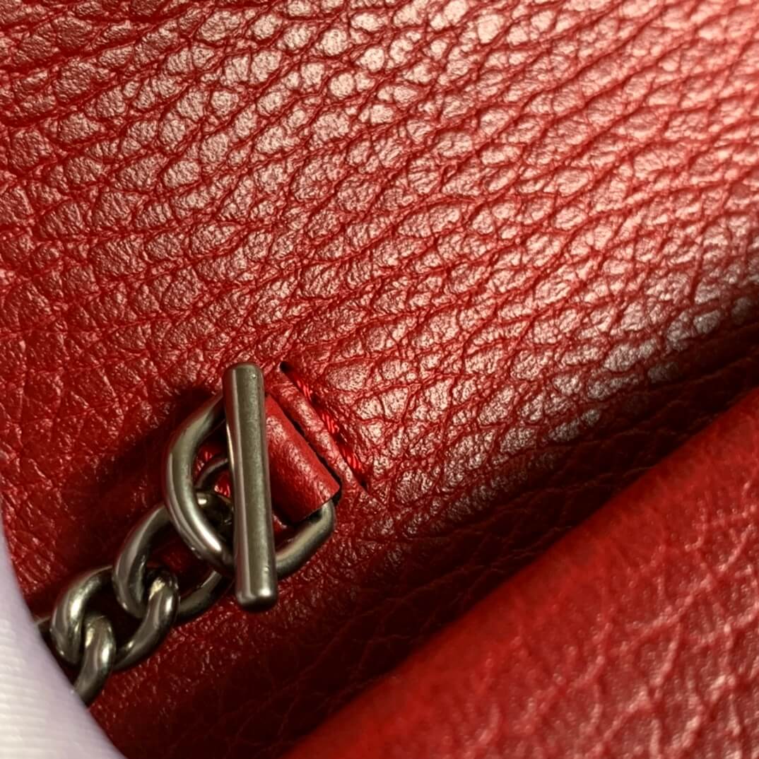 476432 dionysus gg 16 5cm red cowhide real leather