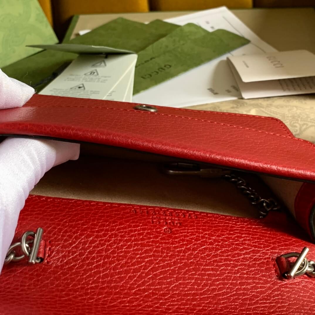 476432 dionysus gg 16 5cm red cowhide real leather