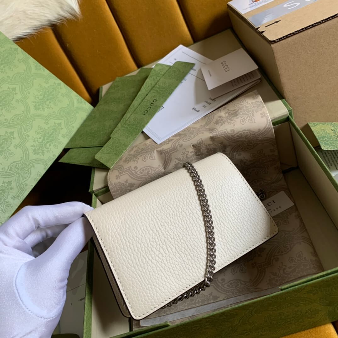 476432 dionysus gg 16 5cm white cowhide real leather