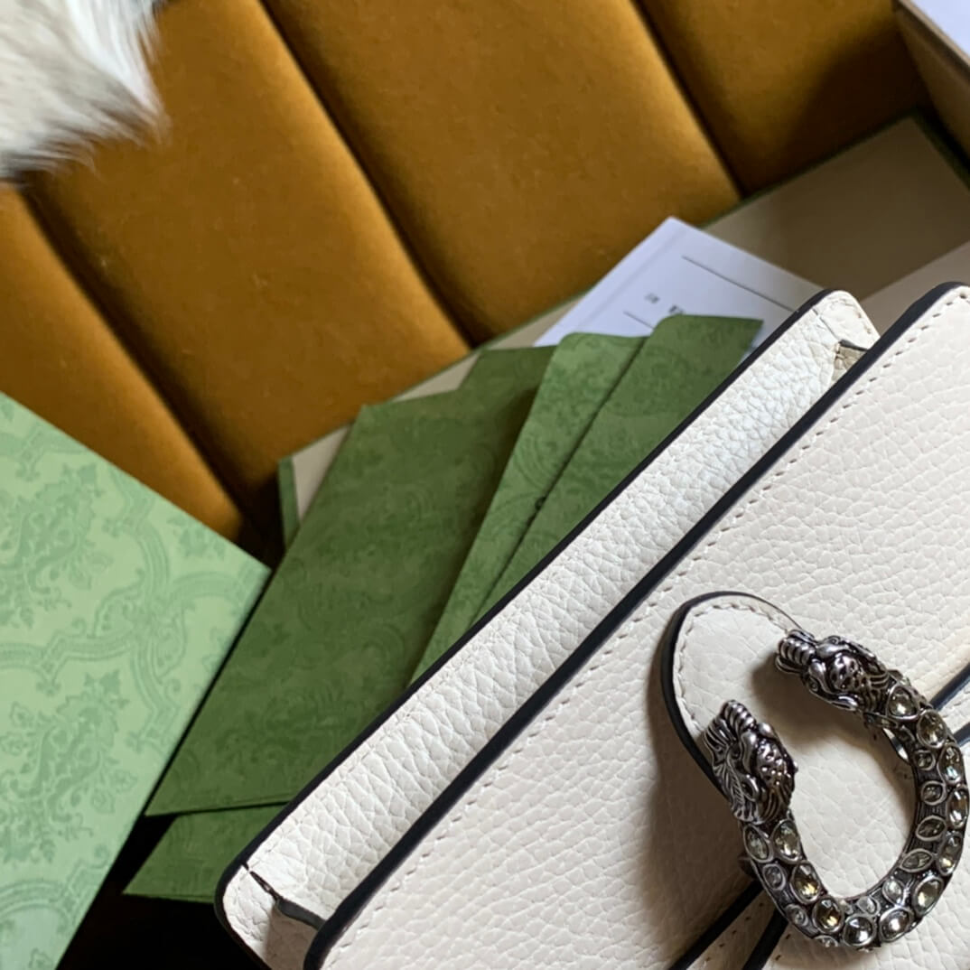 476432 dionysus gg 16 5cm white cowhide real leather