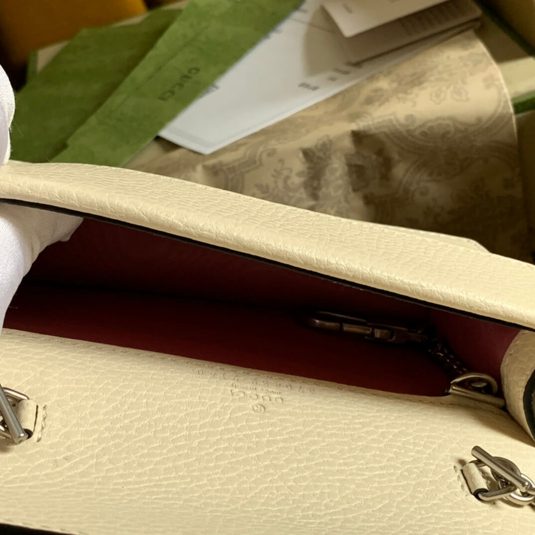 476432 dionysus gg 16 5cm white cowhide real leather