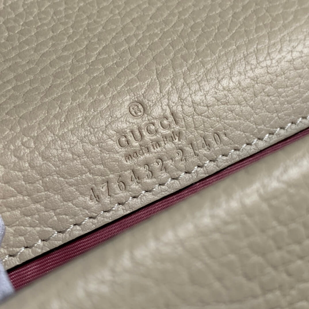 476432 dionysus gg 16 5cm white cowhide real leather