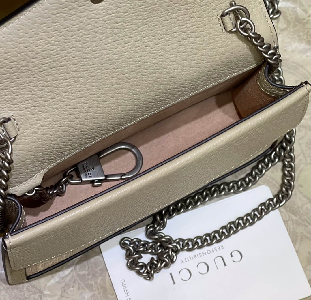 476432 dionysus gg supreme super mini bag grey