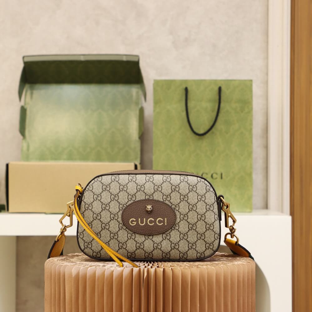 gc 476466 nev vintage cross body bags brown leather