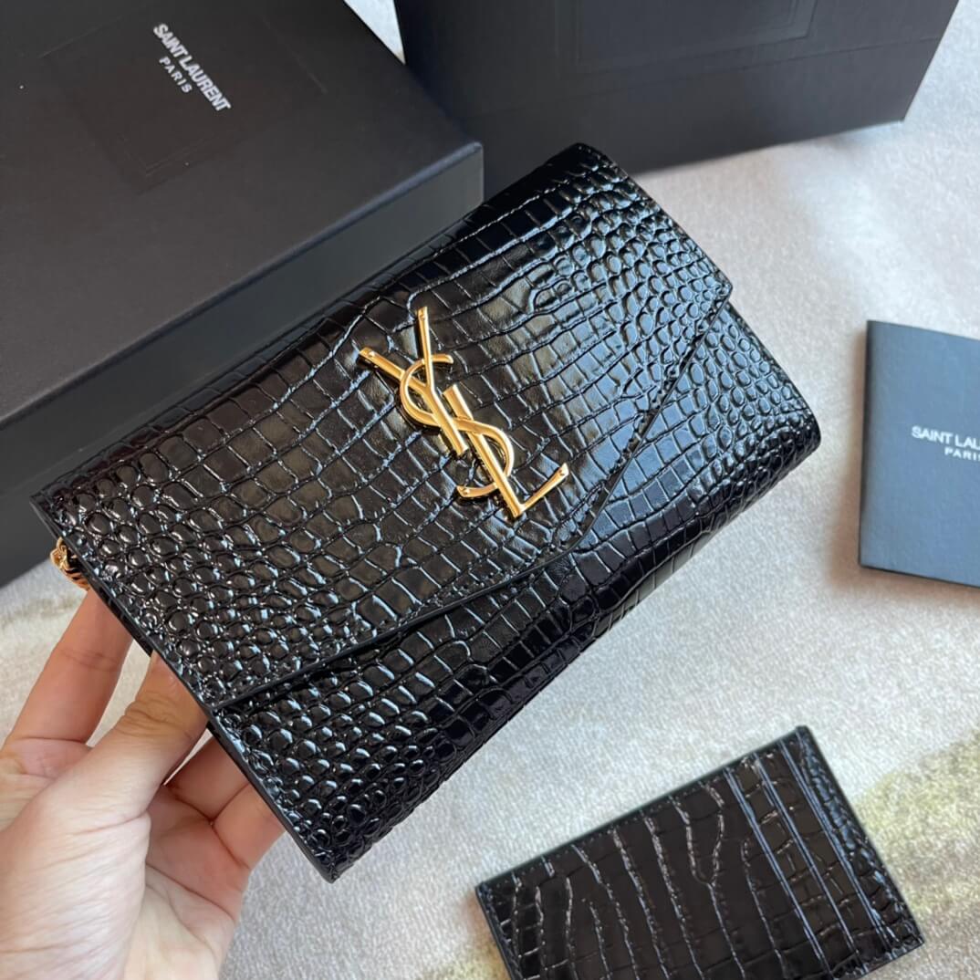 ys l607788 shoulder bag dirty white leather golden color crocodile pattern µĸ±±¾