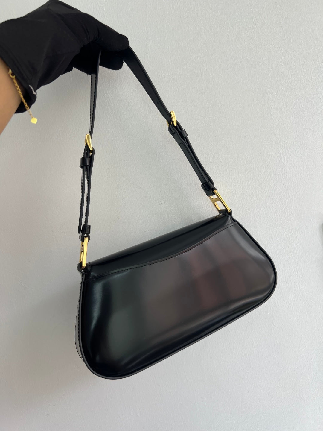 Prada 1BD345 Shoulder Bag Black Gold - View 3