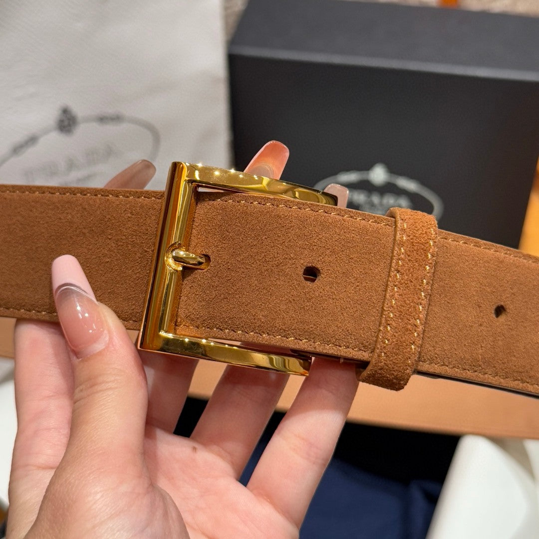 PRADA Suede Belt Brown ANA09101