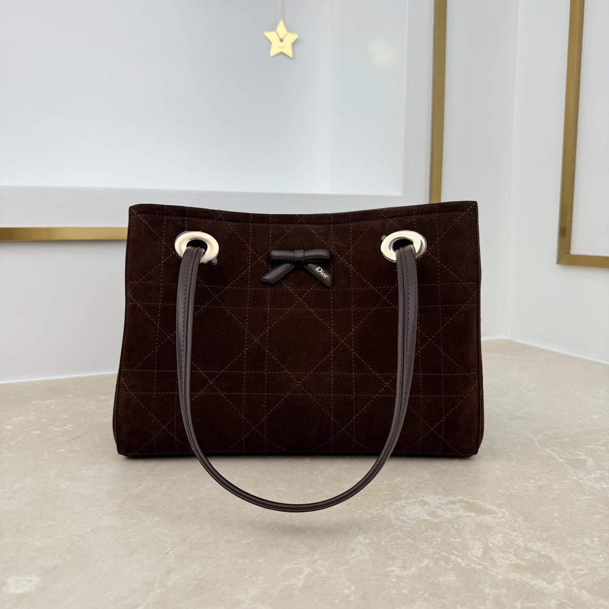 Dior Small Promenade Shopping Bag Coffee M1410