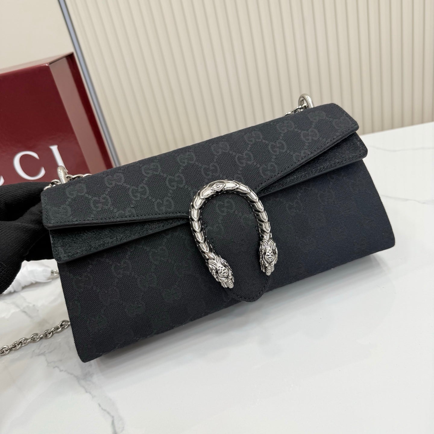 Gucci Dionysus GG Canvas Black Shoulder Bag 874735